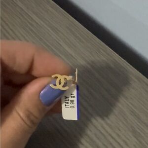 Chanel 14k gold earrings